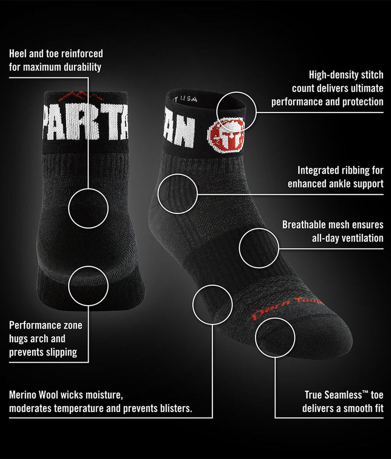 SPARTAN Darn Tough 1/4 Cushion Trifecta Sock