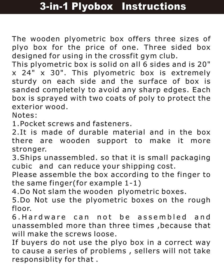 SPARTAN 3-in-1 Wooden Plyo Box