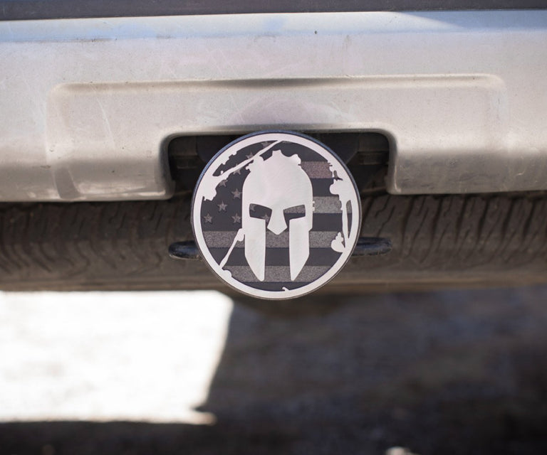 SPARTAN Flag Trailer Hitch - Black