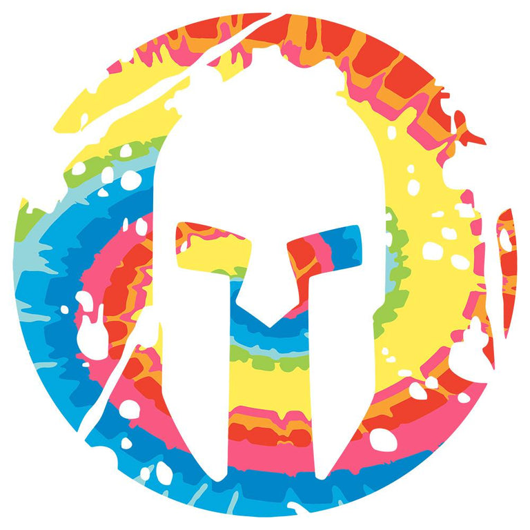 Spartan Race Shop SPARTAN Tie Dye Vinyl Sticker