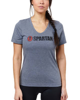 SPARTAN Classic Logo Tri-Blend V-neck Tee main image