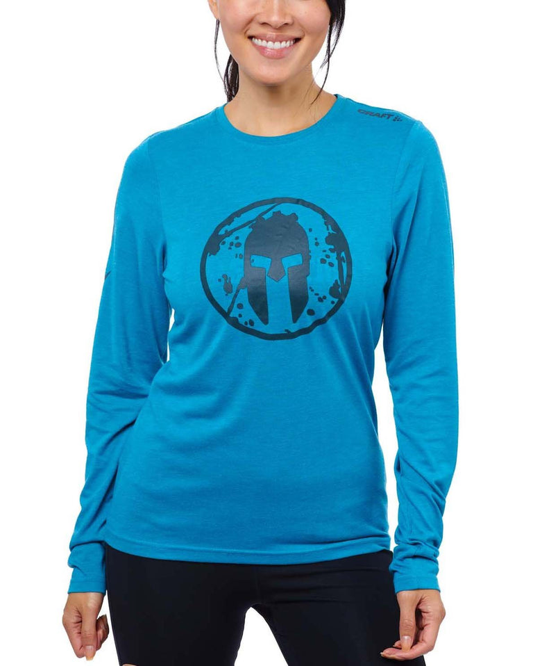 CRAFT SPARTAN By CRAFT Helmet Logo LS Tee - Women's Zen XS